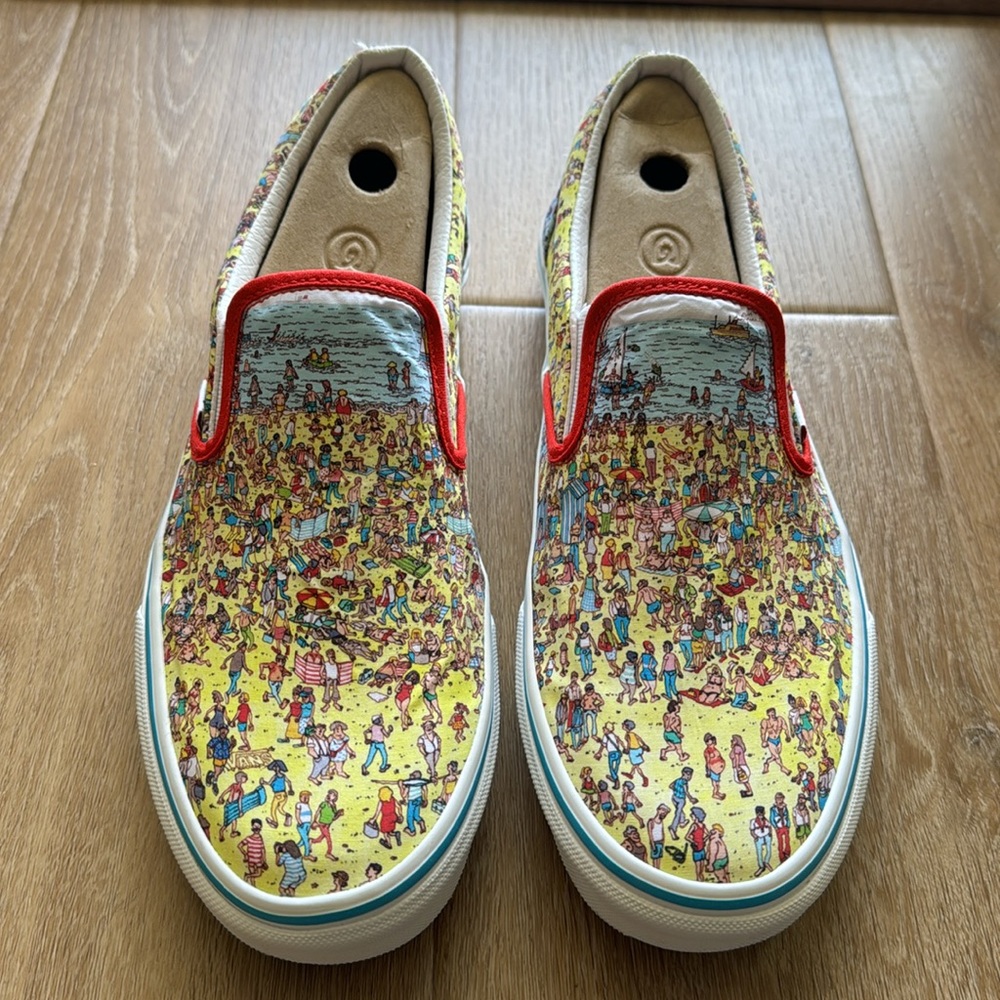Vans Slip On Where’s Waldo Beach Men’s Size 11